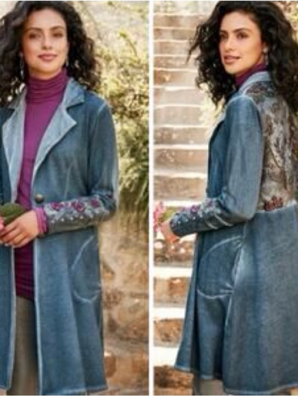 SOFT SURROUNDINGS Heart Of Autumn Jacket In Stormy Seas